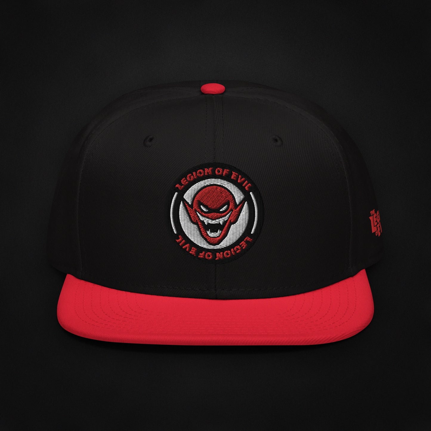 Legion Badge - Embroidered - Snapback Hat (Red/Black)