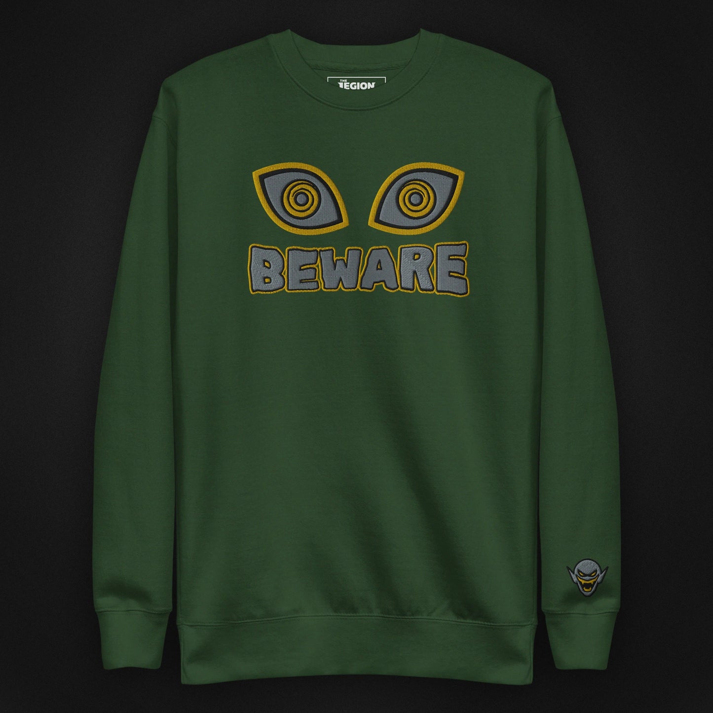 Beware Embroidered (Forest Green)