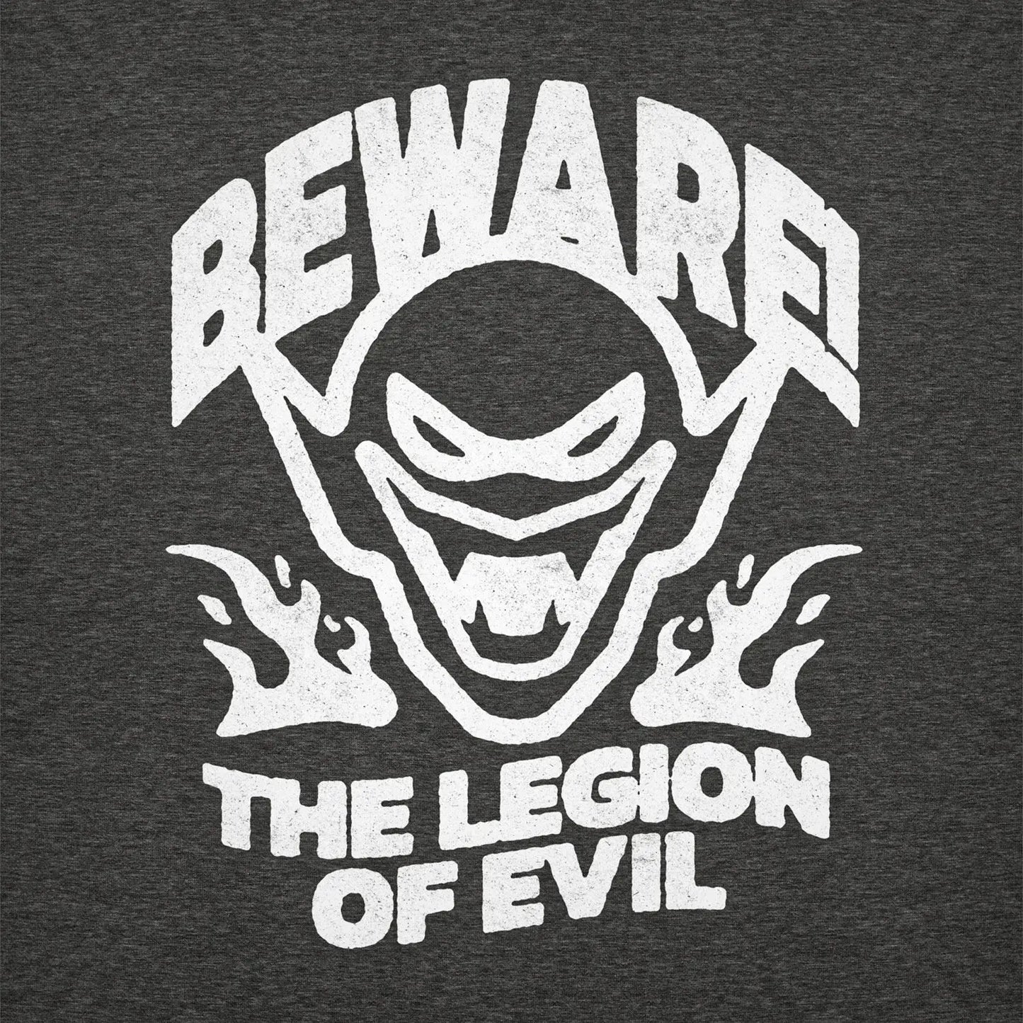 Beware - Unisex Premium Sweatshirt (Charcoal Heather) The Legion of Evil