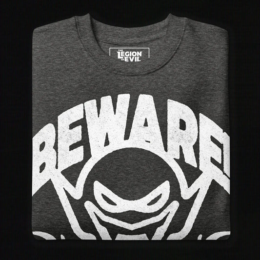 Beware - Unisex Premium Sweatshirt (Charcoal Heather) The Legion of Evil