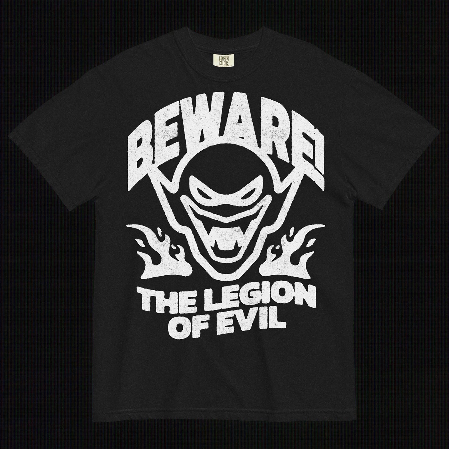 Beware - Unisex garment-dyed heavyweight t-shirt (Black)