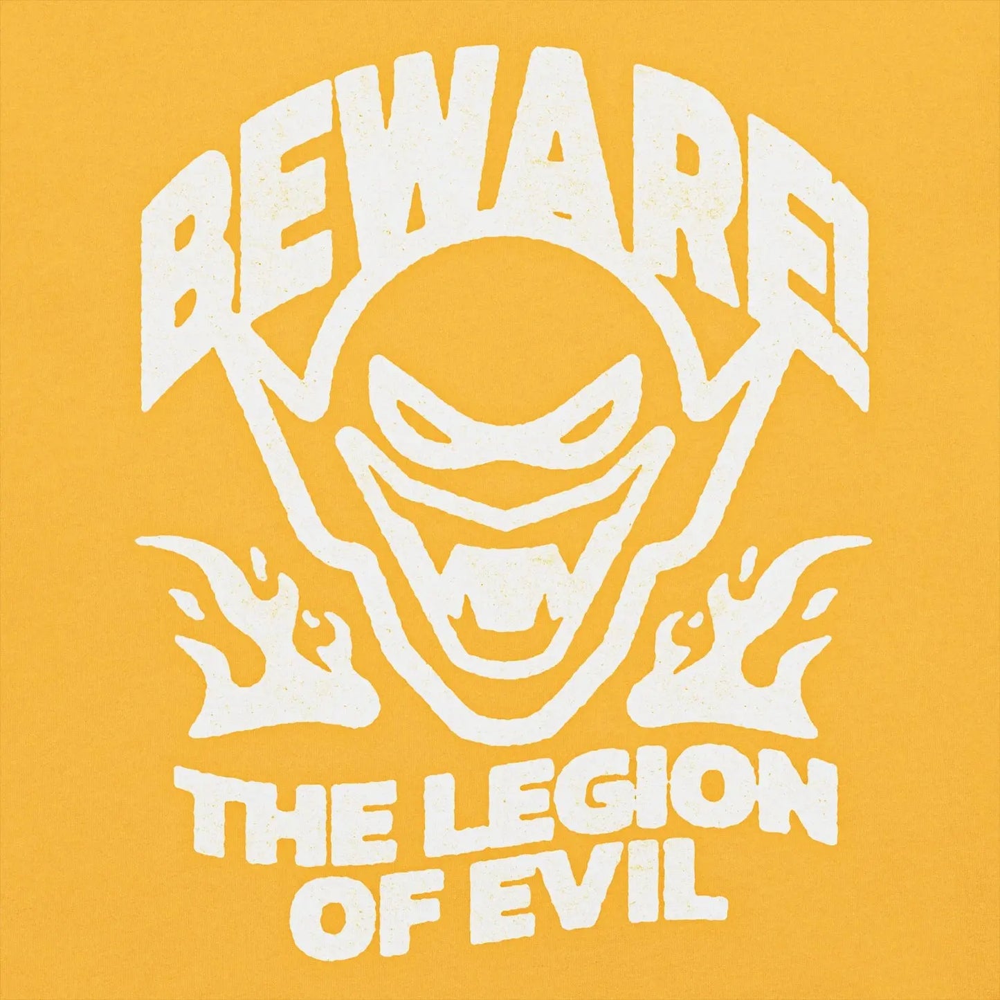 Beware - Unisex garment-dyed heavyweight t-shirt (Mustard) The Legion of Evil