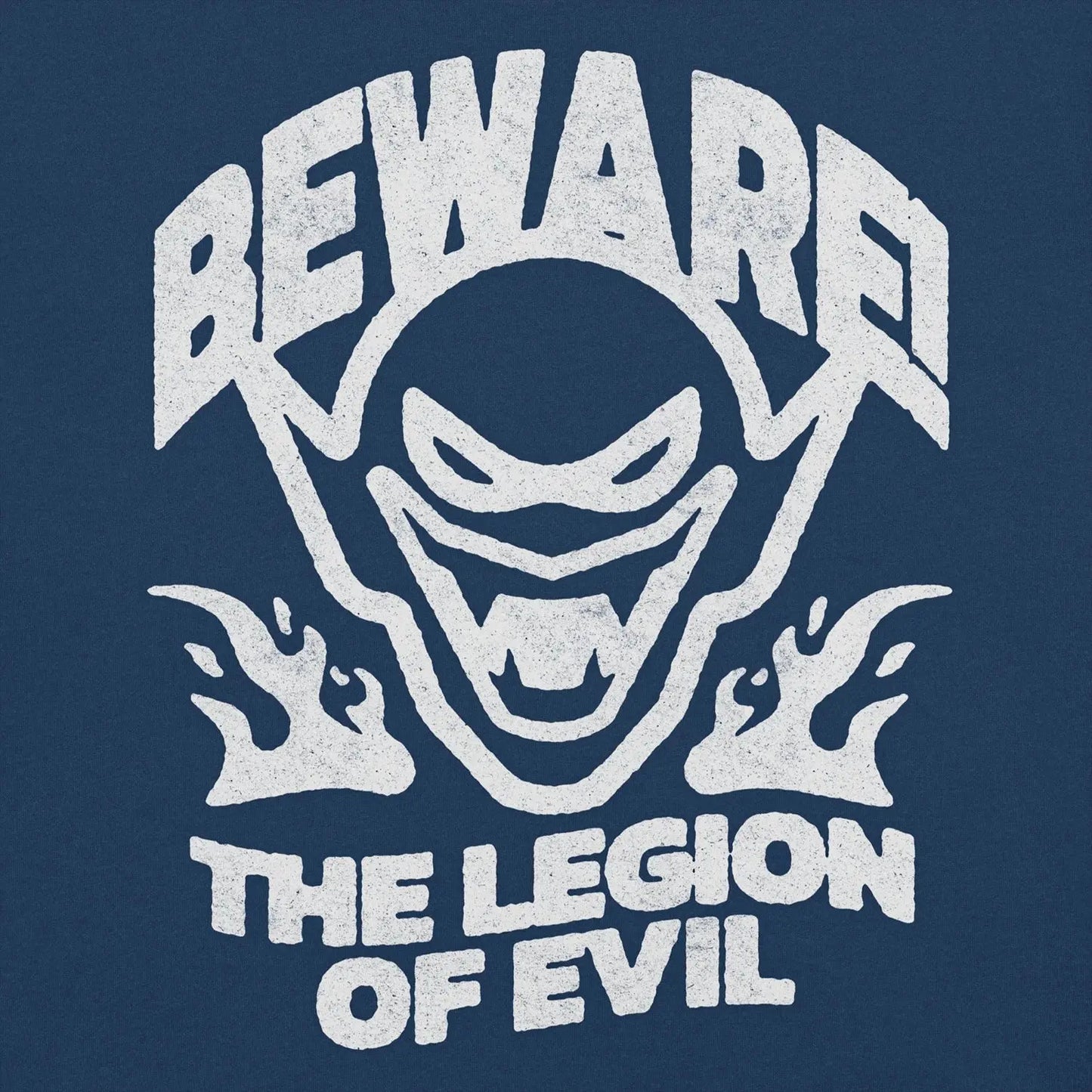 Beware - Unisex garment-dyed heavyweight t-shirt (True Navy) The Legion of Evil