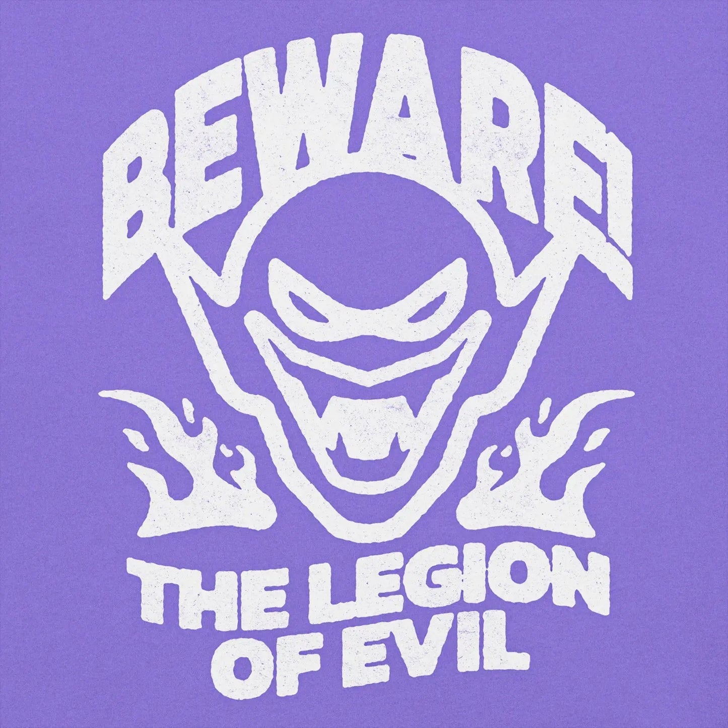 Beware - Unisex garment-dyed heavyweight t-shirt (Violet) The Legion of Evil