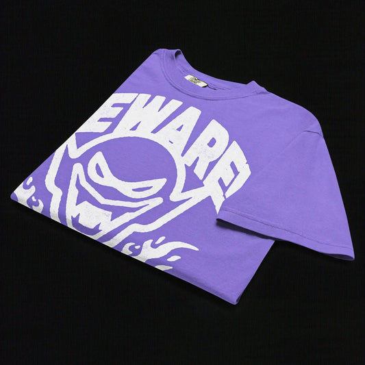 Beware - Unisex garment-dyed heavyweight t-shirt (Violet) The Legion of Evil