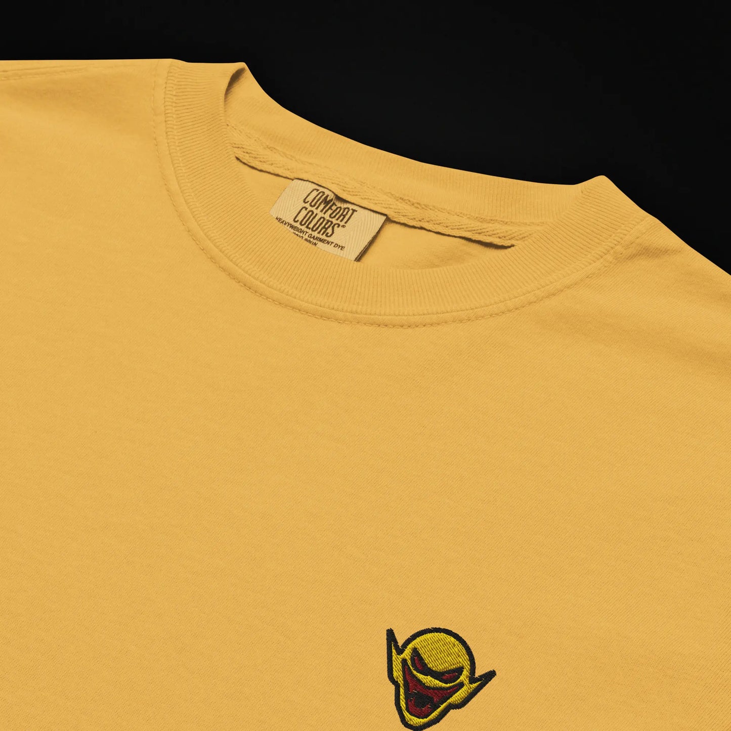 Hench Emblem Embroidery Unisex Garment-Dyed Heavyweight T-Shirt - Mustard The Legion of Evil
