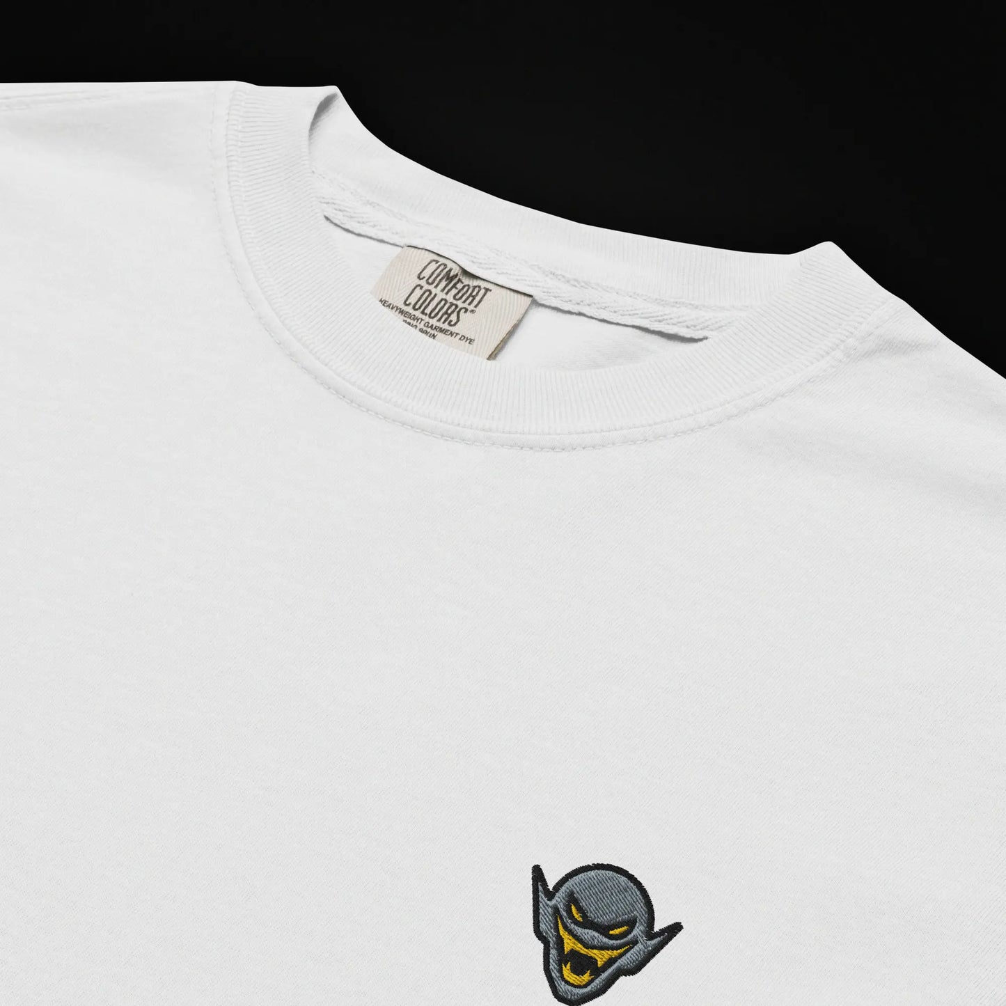 Hench Emblem Embroidery Unisex Garment-Dyed Heavyweight T-Shirt - White The Legion of Evil