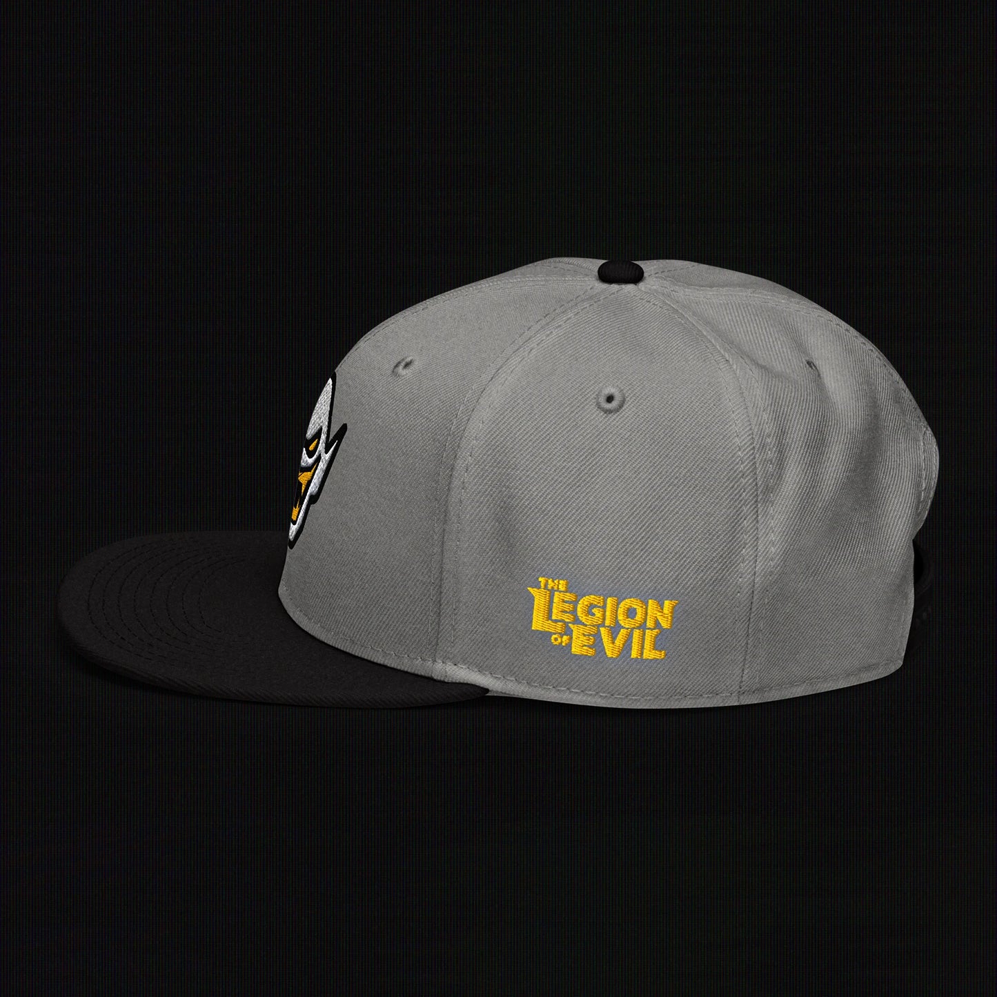 Hench Emblem Embroidery - Black / Gray - Snapback Hat