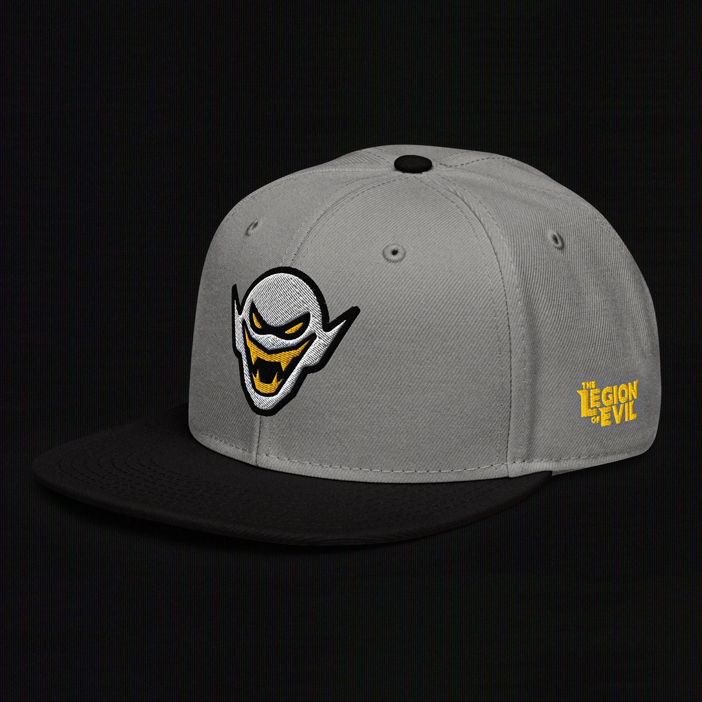 Hench Emblem Embroidery - Black / Gray - Snapback Hat