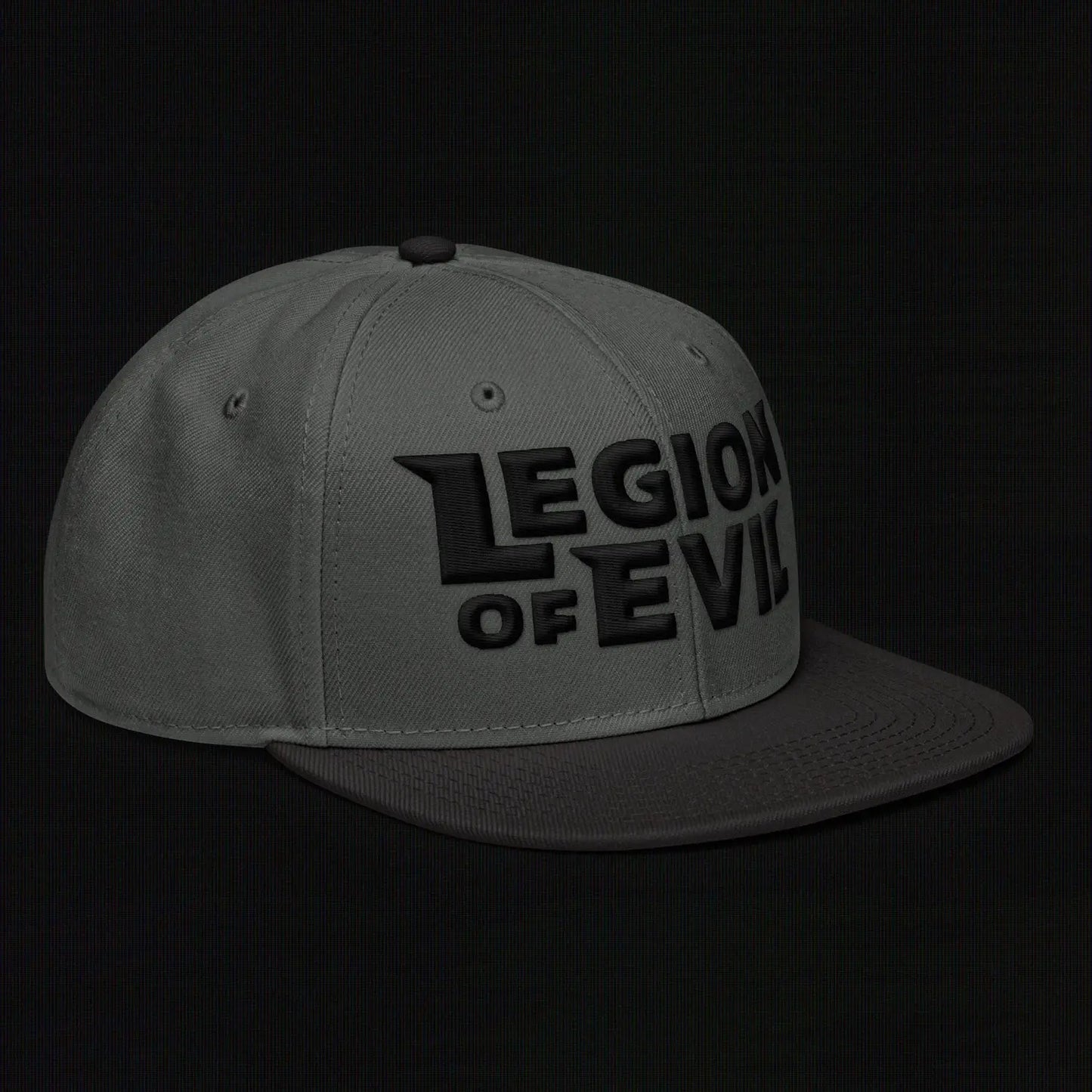 Legion of Evil - 3D Puff - Snapback Hat (Black/Gray) The Legion of Evil