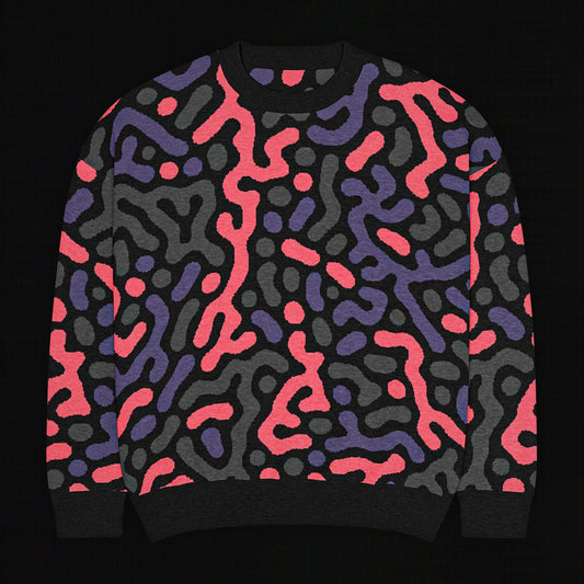 Legion of Evil - New Port Relaxed Fit Knit Sweater (Pink Purple)