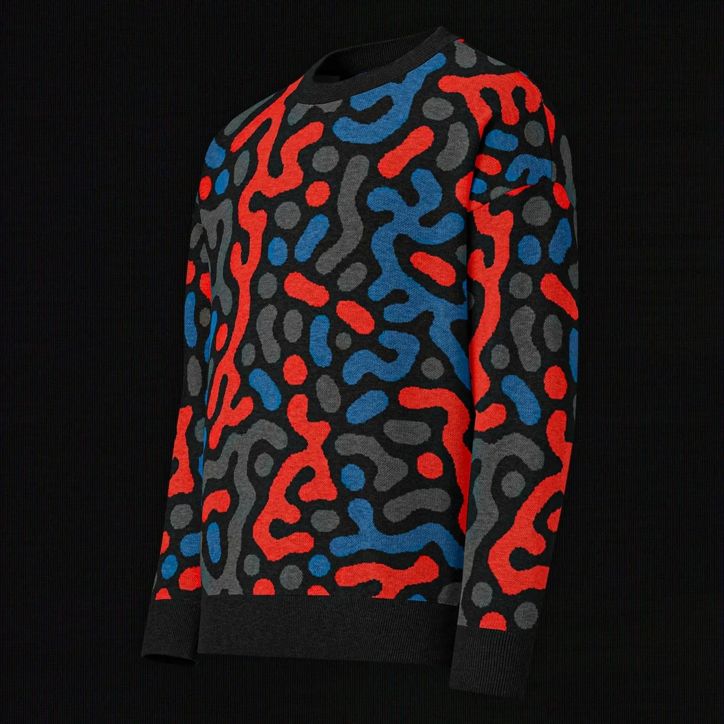 Legion of Evil - New Port Relaxed Fit Knit Sweater (Red Blue) The Legion of Evil