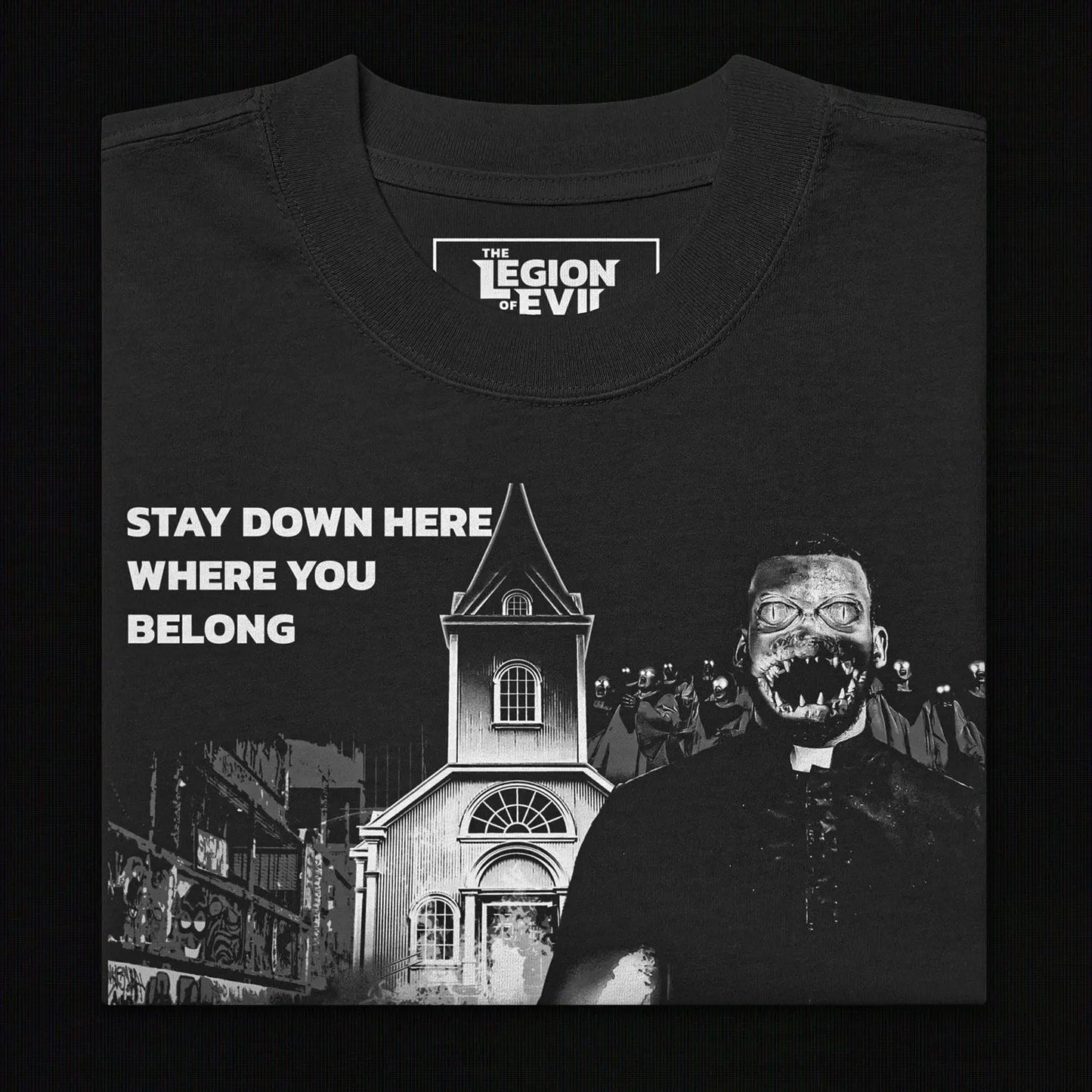 The Valley in Hell Oversized Tee (White) The Legion of Evil