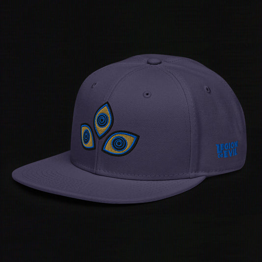 Triclops - Flat Embroidery - Snapback Hat (Navy)