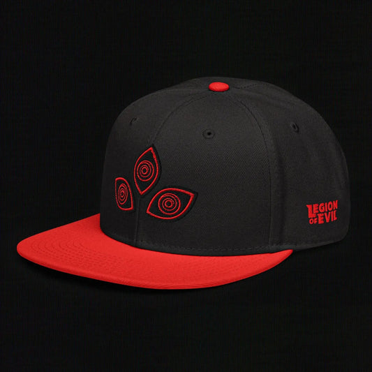 Triclops - Flat Embroidery - Snapback Hat (Red/Black) The Legion of Evil