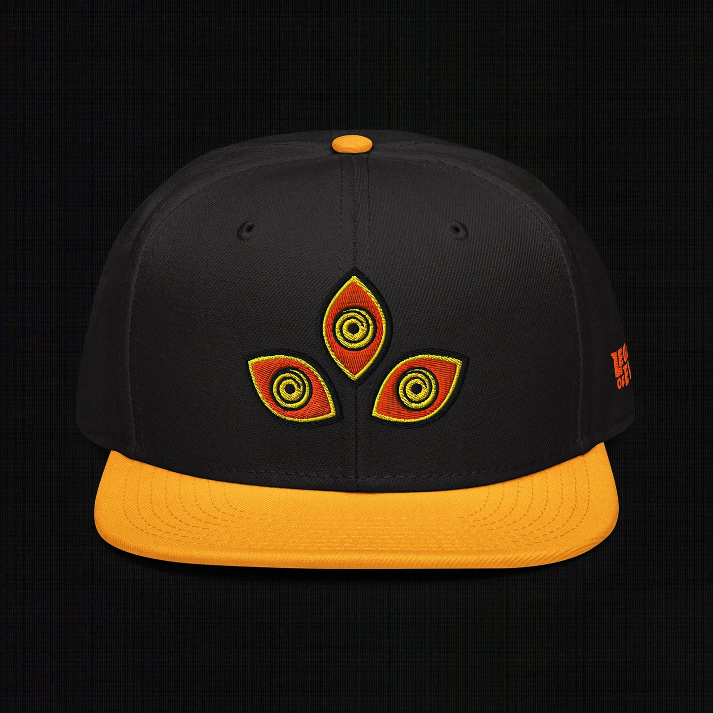 Triclops - Flat Embroidery - Snapback Hat (Yellow/Black)