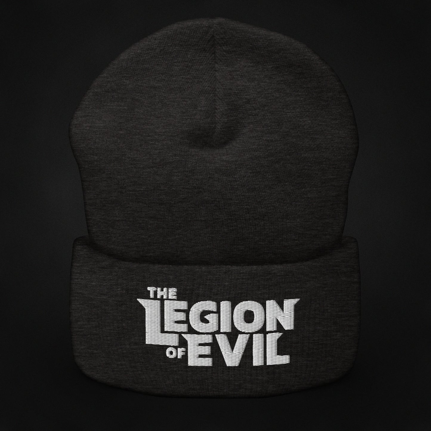 Legion of Evil Type Logo - Cuffed Beanie (Dark Grey)