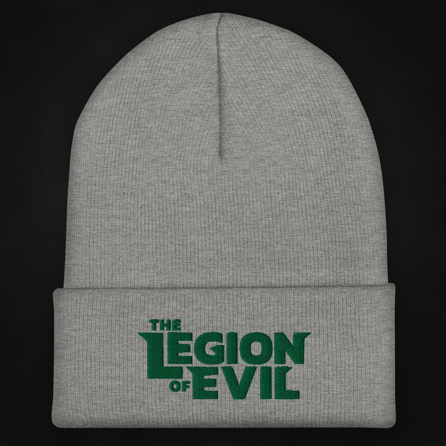 Legion of Evil Type Logo - Cuffed Beanie (Heather Grey) The Legion of Evil
