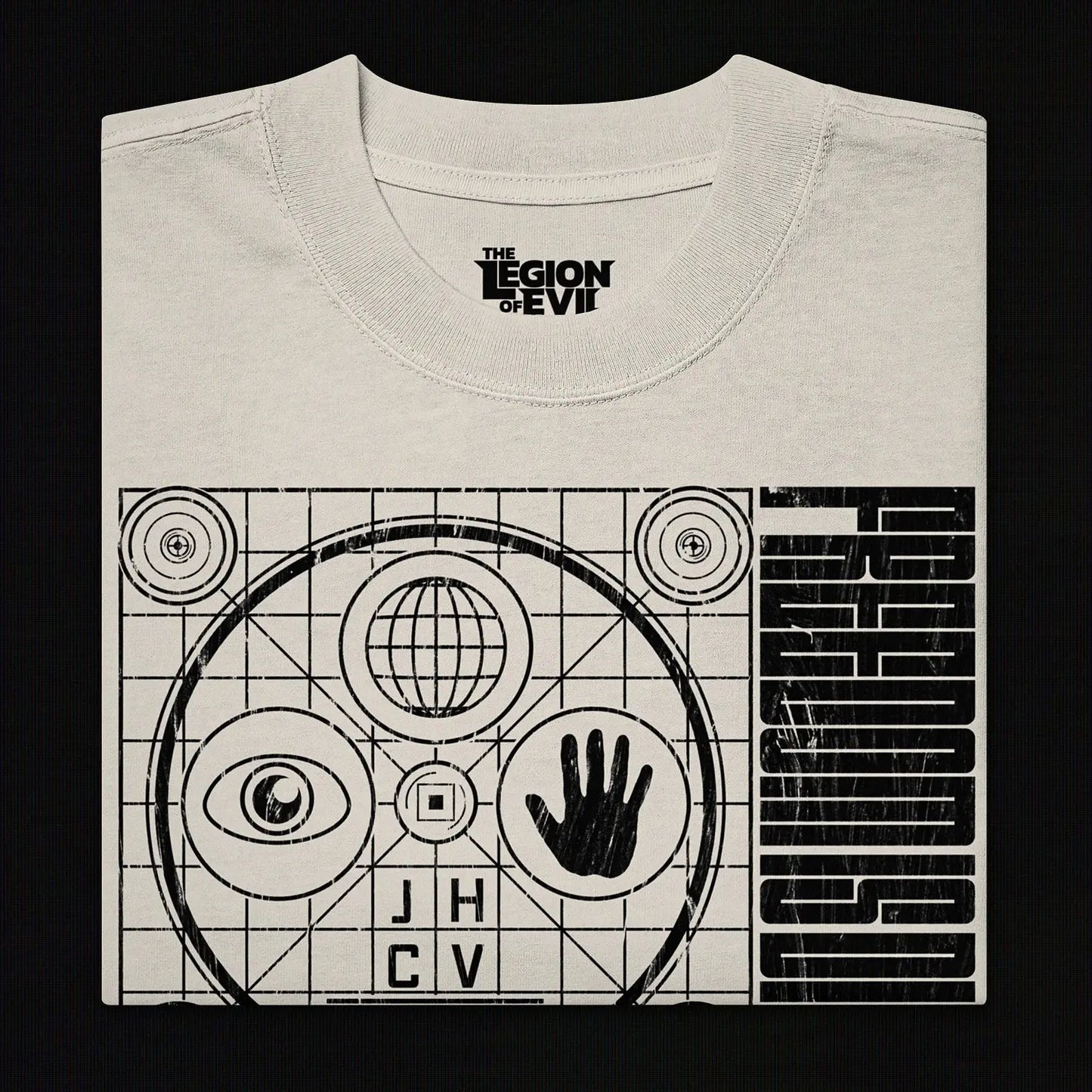 Hypnophobia Oversized Tee (Black + White) The Legion of Evil