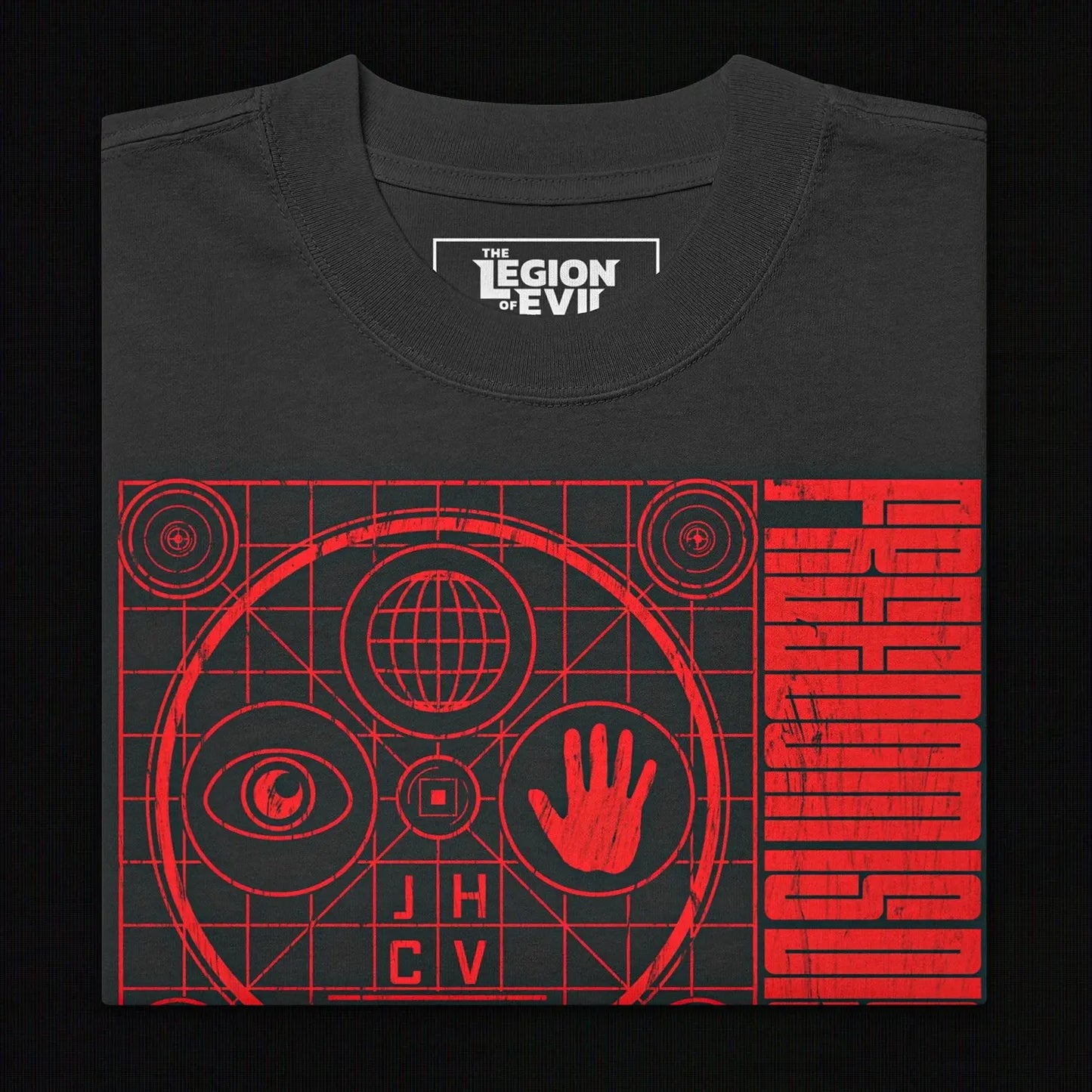 Hypnophobia Oversized Tee (Red + Black) The Legion of Evil