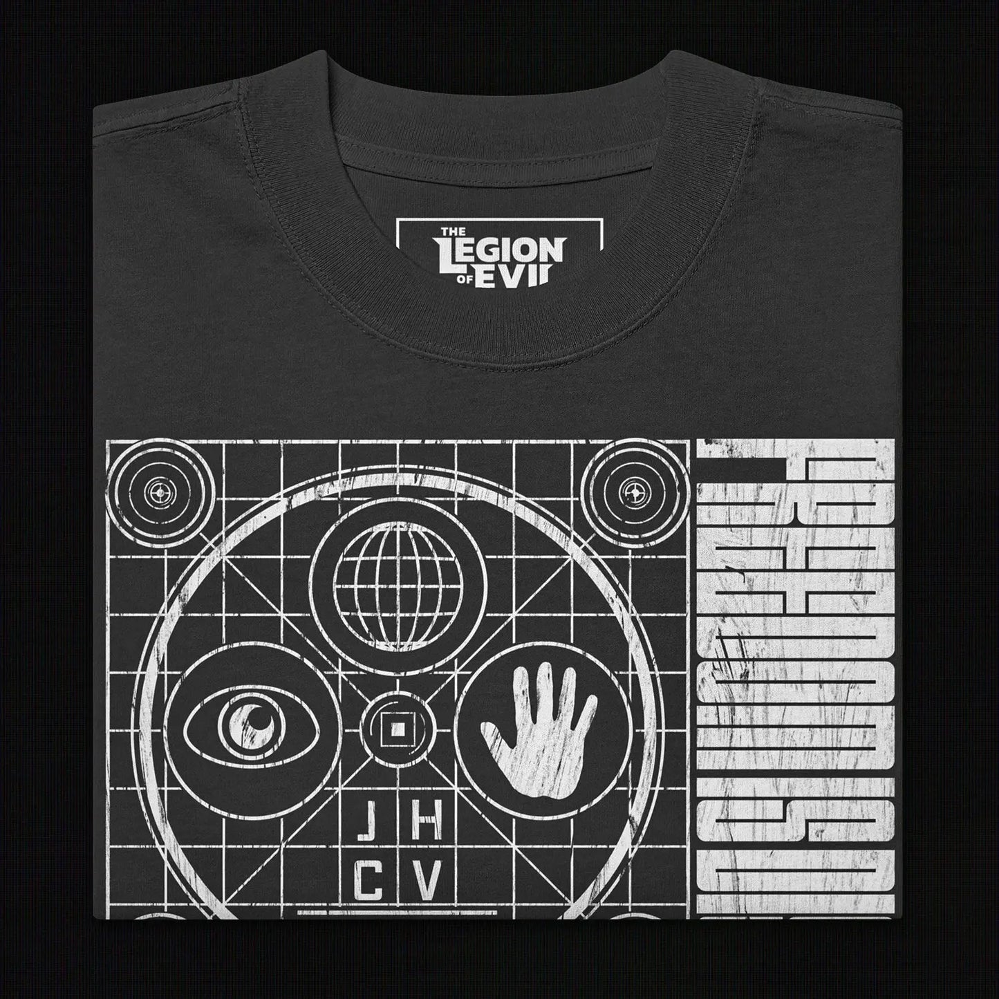 Hypnophobia Oversized Tee (White + Black) The Legion of Evil