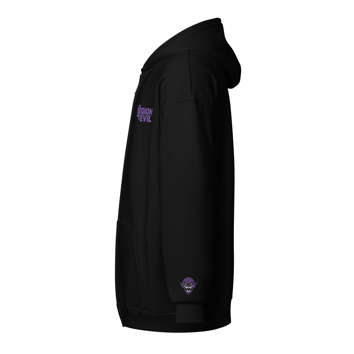 Legion Type Logo - Embroidered - Unisex heavy blend zip hoodie (Black)