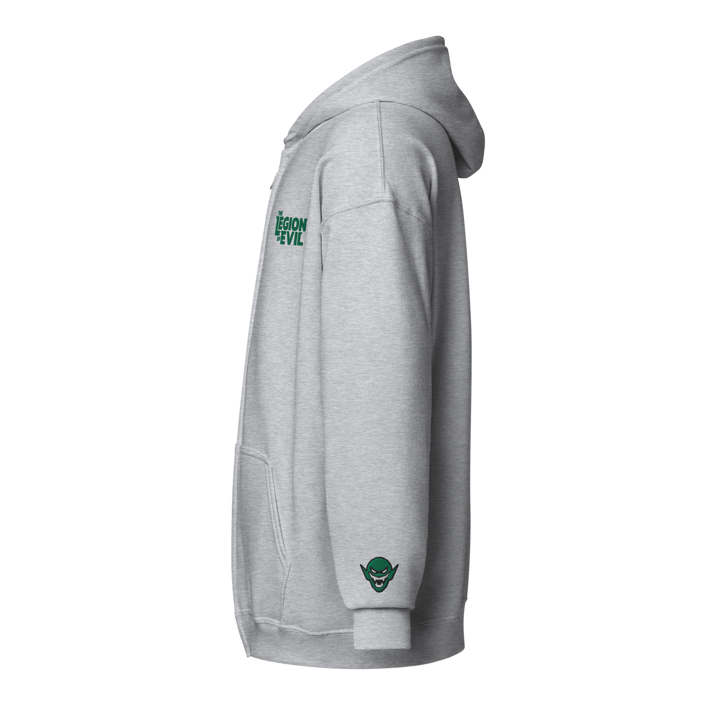 Legion Type Logo - Embroidered - Unisex heavy blend zip hoodie (Sport Grey)