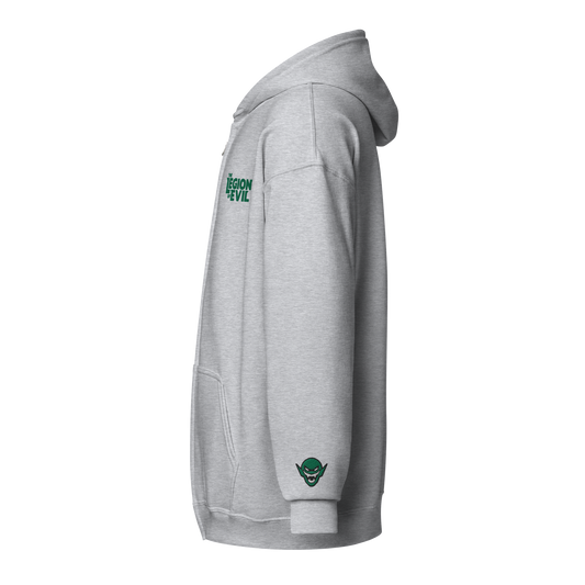 Legion Type Logo - Embroidered - Unisex heavy blend zip hoodie (Sport Grey)