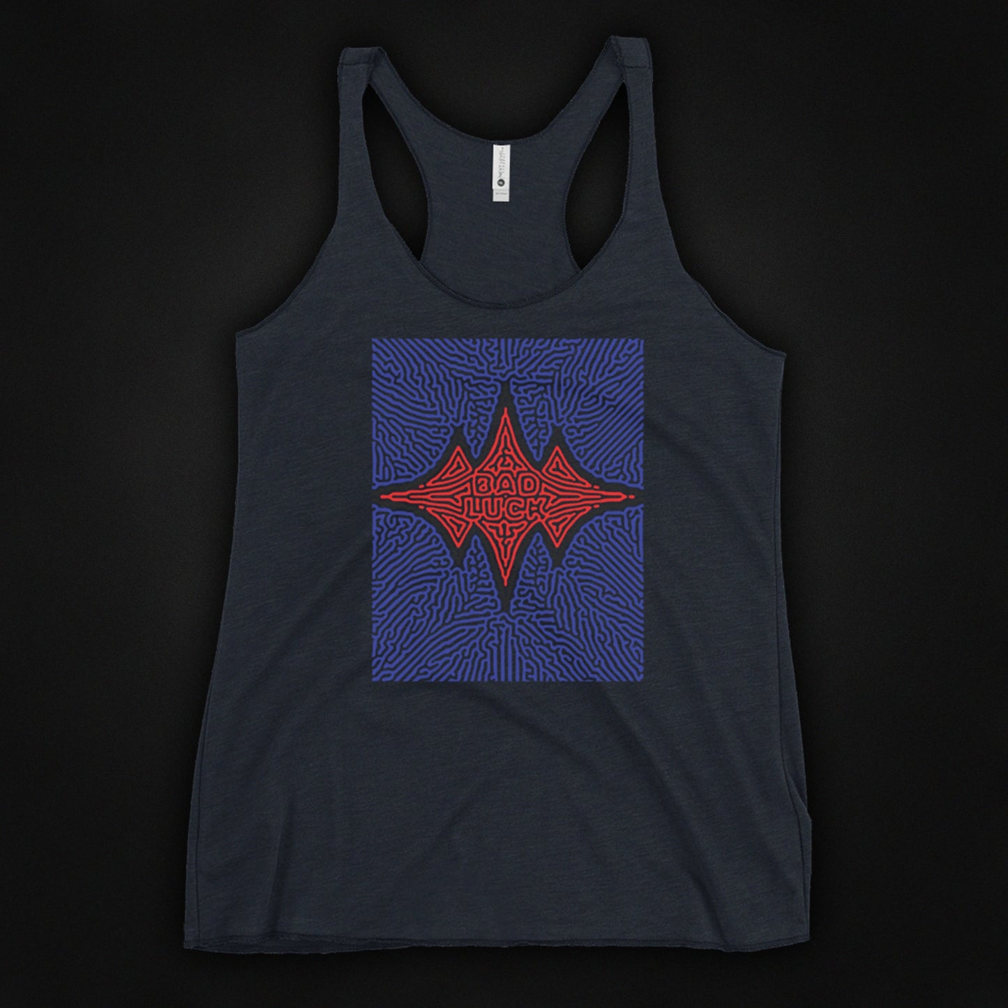 Bad Luck Women's Racerback Tank Vintage Navy