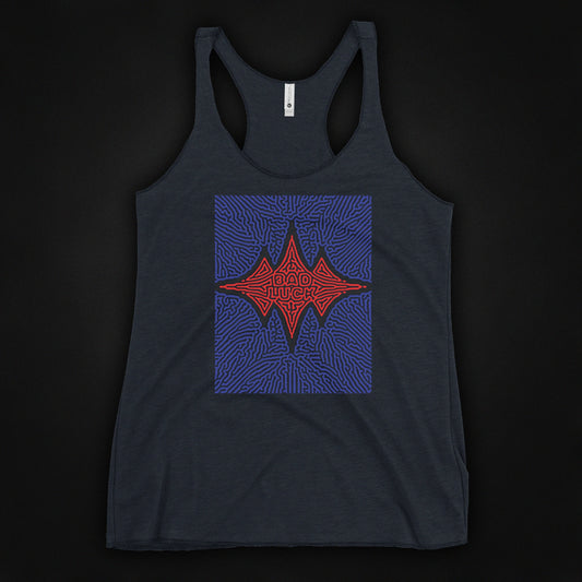 Bad Luck Women's Racerback Tank Vintage Navy