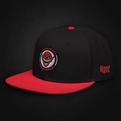 Legion Badge - Embroidered - Snapback Hat (Red/Black)