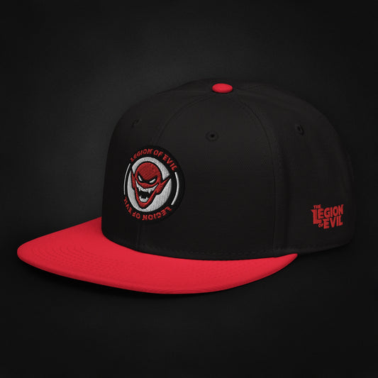Legion Badge - Embroidered - Snapback Hat (Red/Black)
