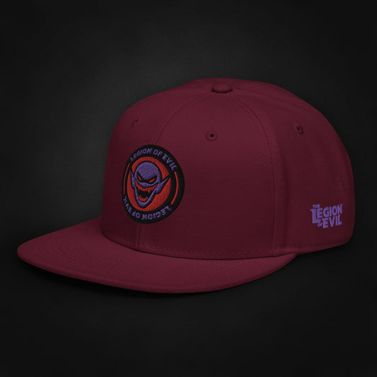 Legion Badge - Embroidered - Snapback Hat (Maroon)