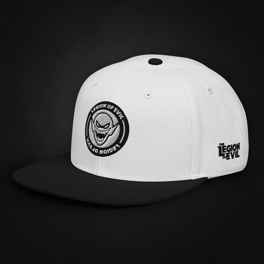 Legion Badge - Embroidered - Snapback Hat (White/Black)