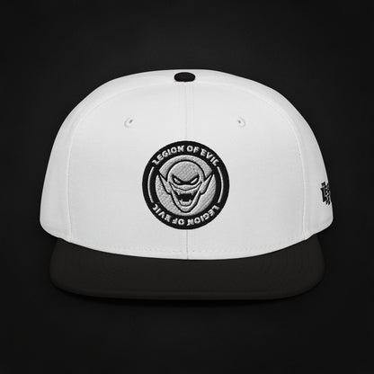 Legion Badge - Embroidered - Snapback Hat (White/Black)