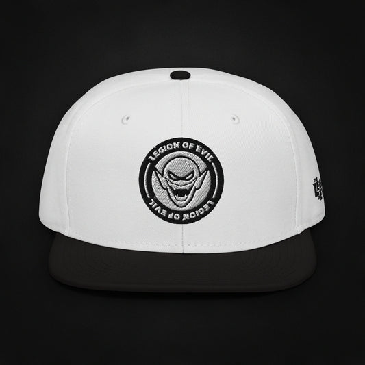 Legion Badge - Embroidered - Snapback Hat (White/Black)