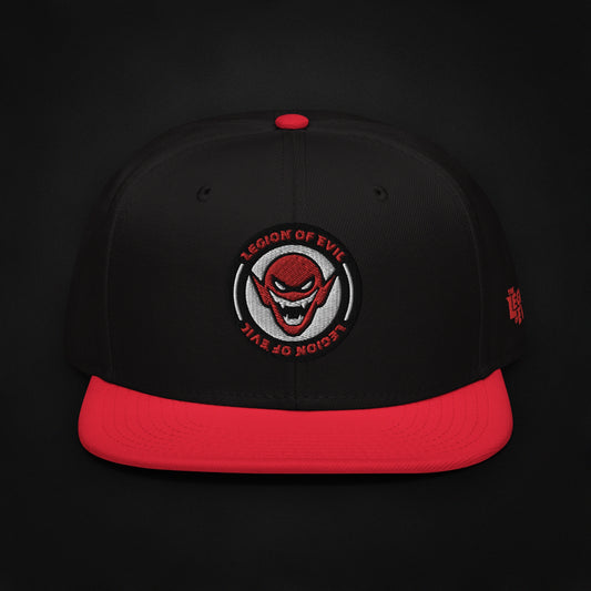 Legion Badge - Embroidered - Snapback Hat (Red/Black)
