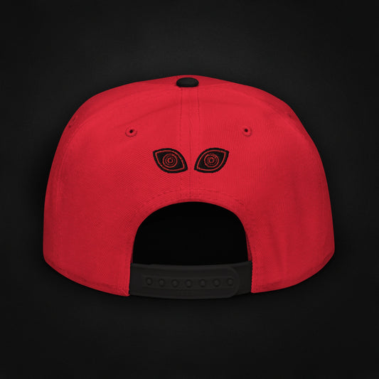 Beware - Embroidered - Snapback Hat (Red/Black)