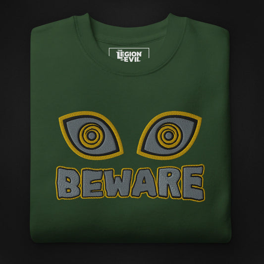 Beware Embroidered (Forest Green)