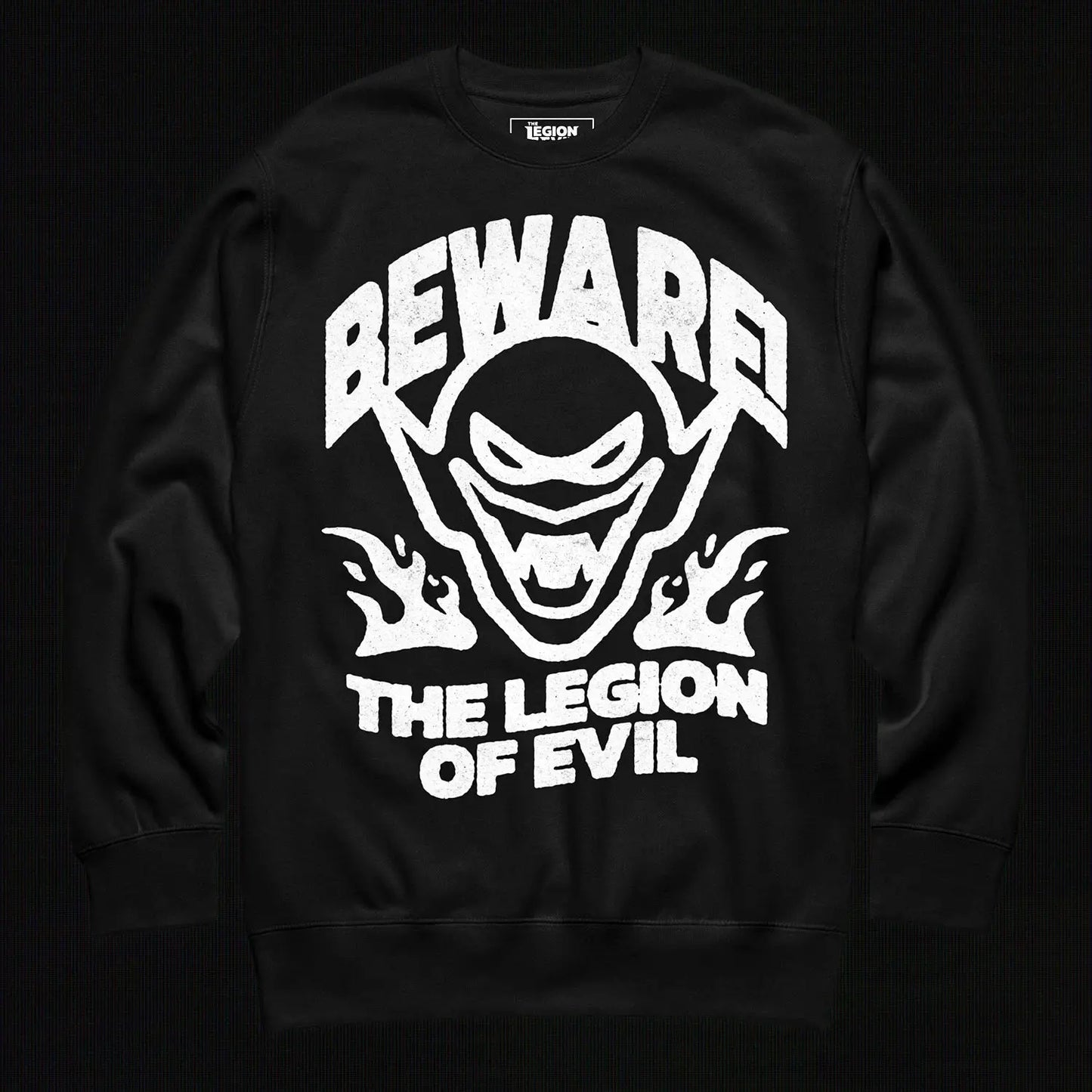 Beware - Unisex Premium Sweatshirt (Black) The Legion of Evil