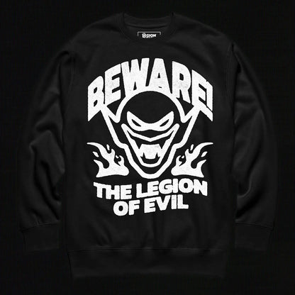 Beware - Unisex Premium Sweatshirt (Black) The Legion of Evil