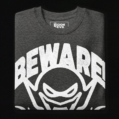Beware - Unisex Premium Sweatshirt (Charcoal Heather) The Legion of Evil