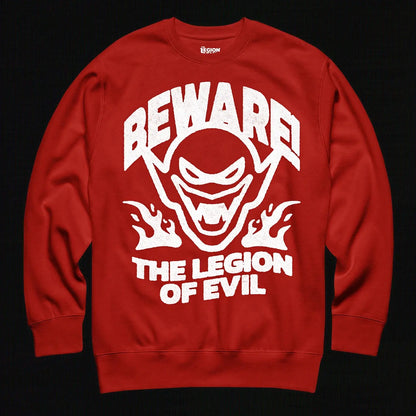 Beware - Unisex Premium Sweatshirt (Cardinal) The Legion of Evil