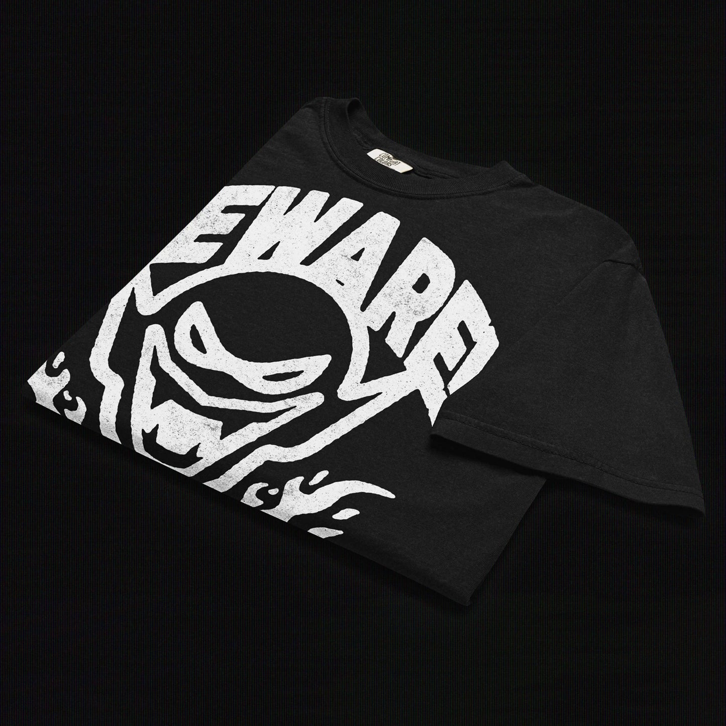 Beware - Unisex garment-dyed heavyweight t-shirt (Black)