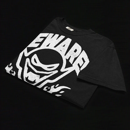 Beware - Unisex garment-dyed heavyweight t-shirt (Black)