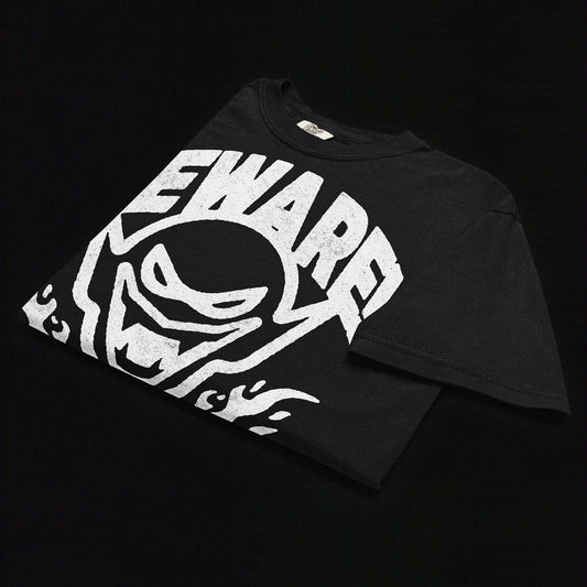Beware - Unisex garment-dyed heavyweight t-shirt (Black)