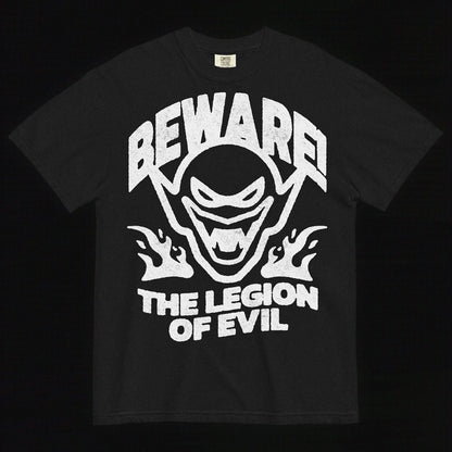 Beware - Unisex garment-dyed heavyweight t-shirt (Black)