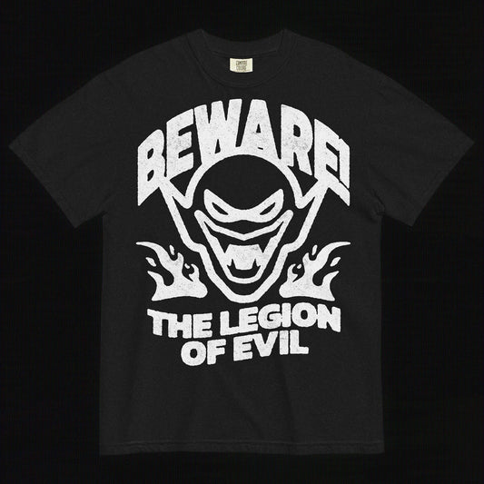 Beware - Unisex garment-dyed heavyweight t-shirt (Black)
