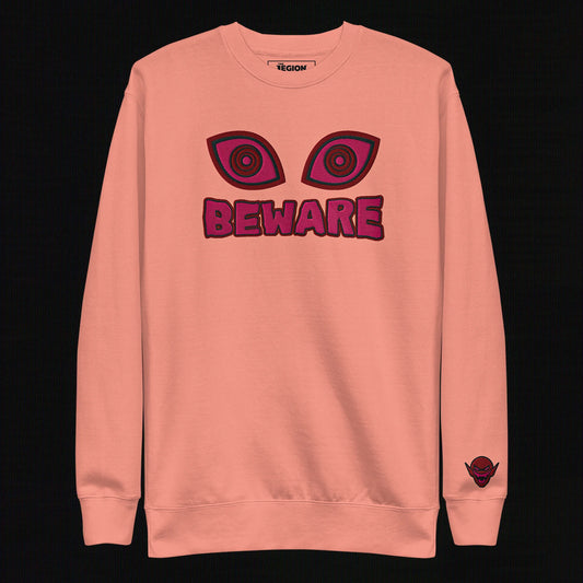 Beware Embroidered (Dusty Rose)