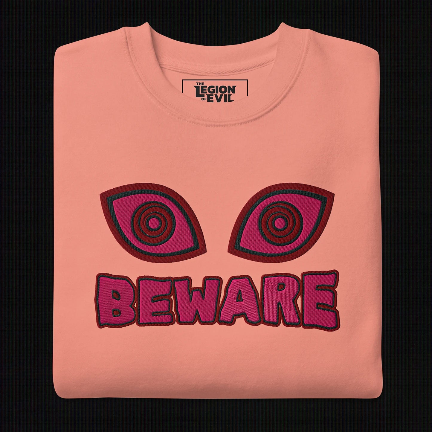 Beware Embroidered (Dusty Rose)
